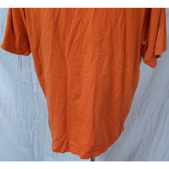 Vtg Tommy Jeans Hilfiger Denim XXL Orange Short Sleeve Embroidered Polo Shirt - Picture 7 of 10